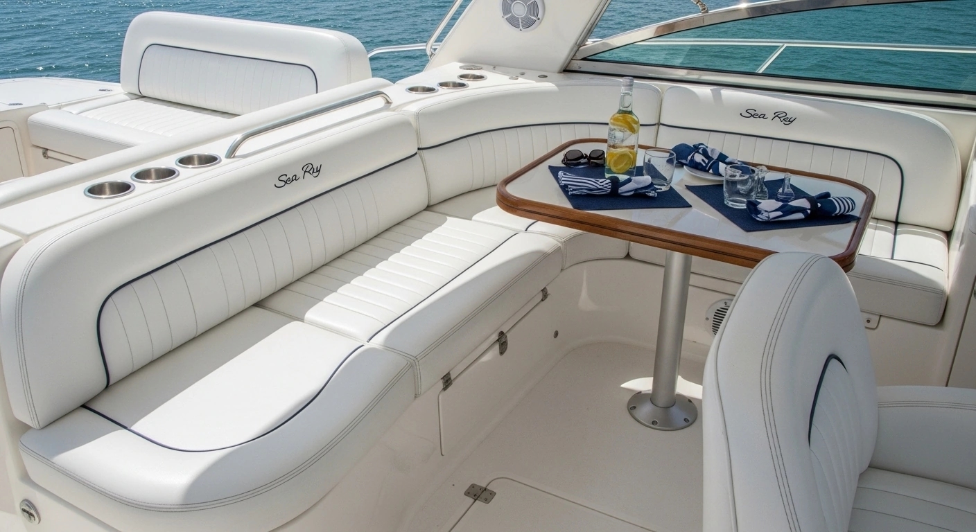 Sea Ray Express Cruiser Custom Interior at Dinner Key Marina