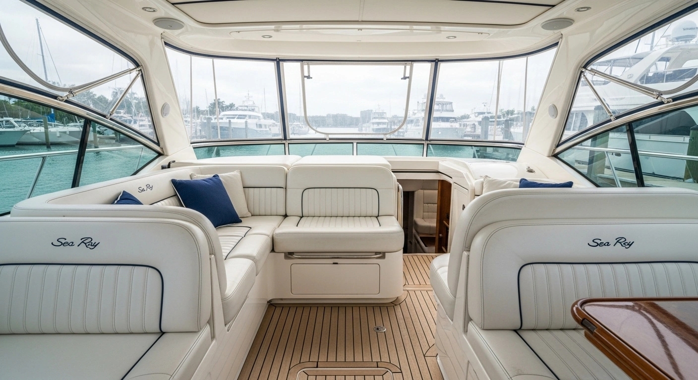 Sea Ray Sundancer Complete Interior Renovation Miami Beach Marina