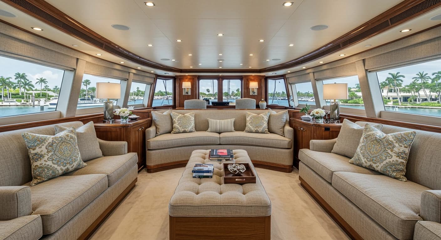 Estate-Coordinated Yacht Interior Palm Beach