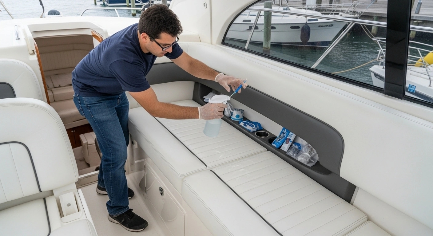 Mold remediation and antimicrobial treatment in marine environment