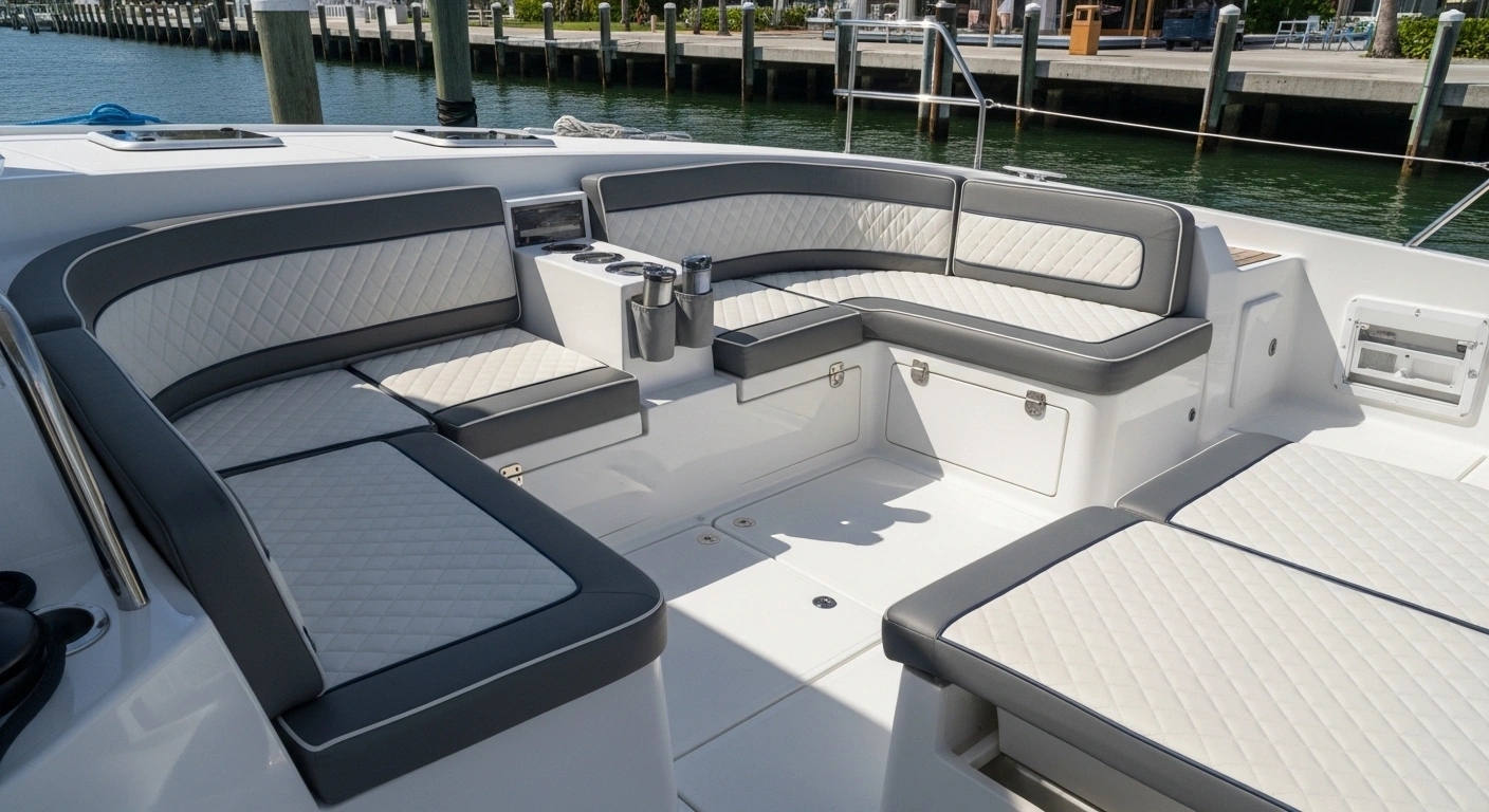 Custom designed unique seating solution for specialized boat