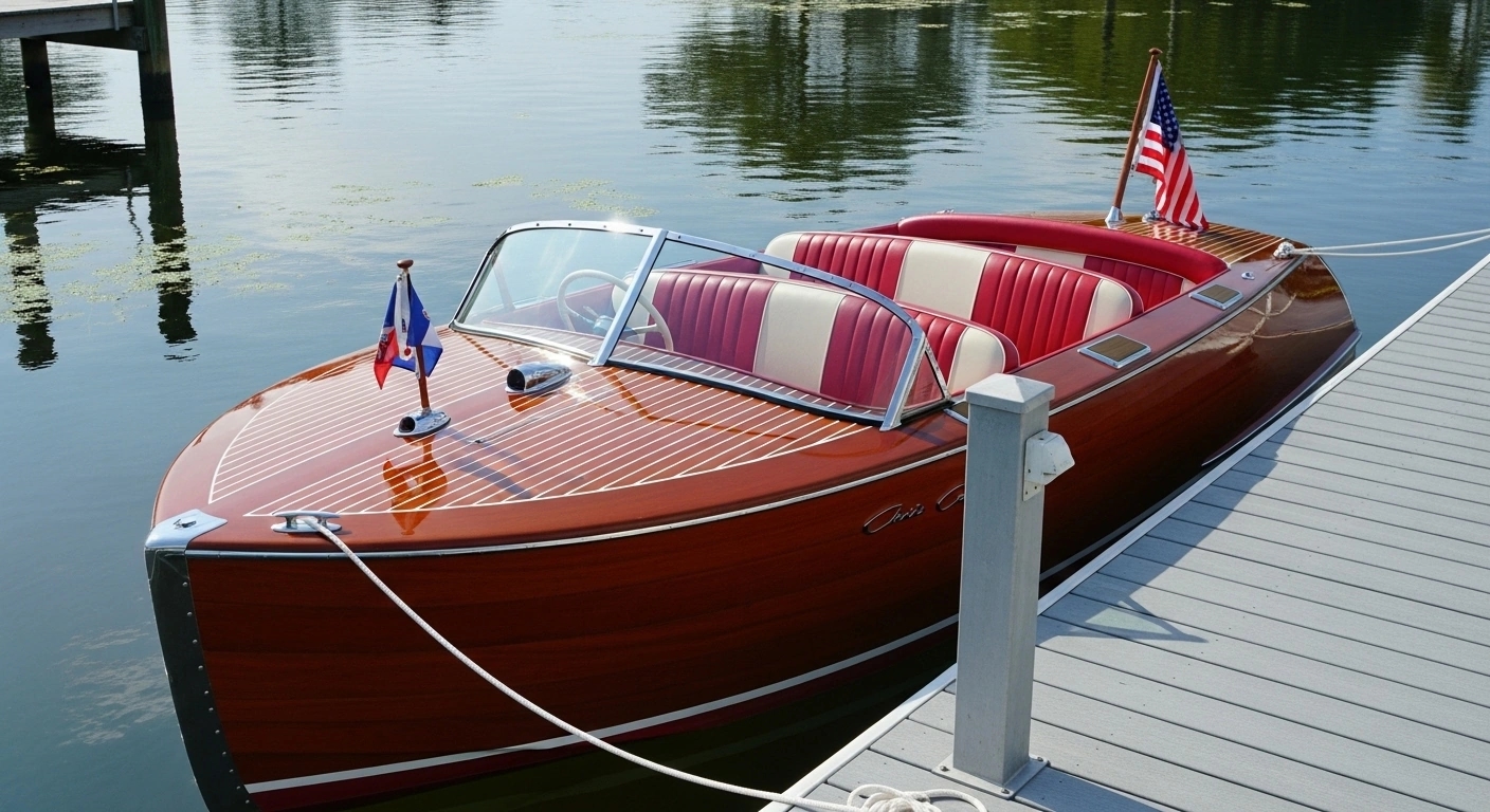 Antique runabout restoration with museum-quality upholstery