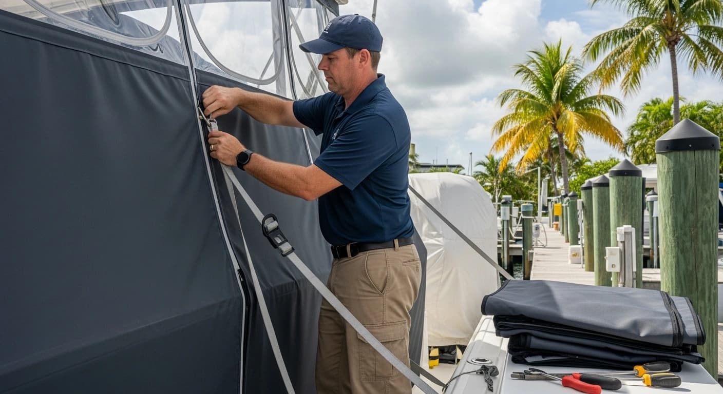 Hurricane season preparation and marine upholstery protection