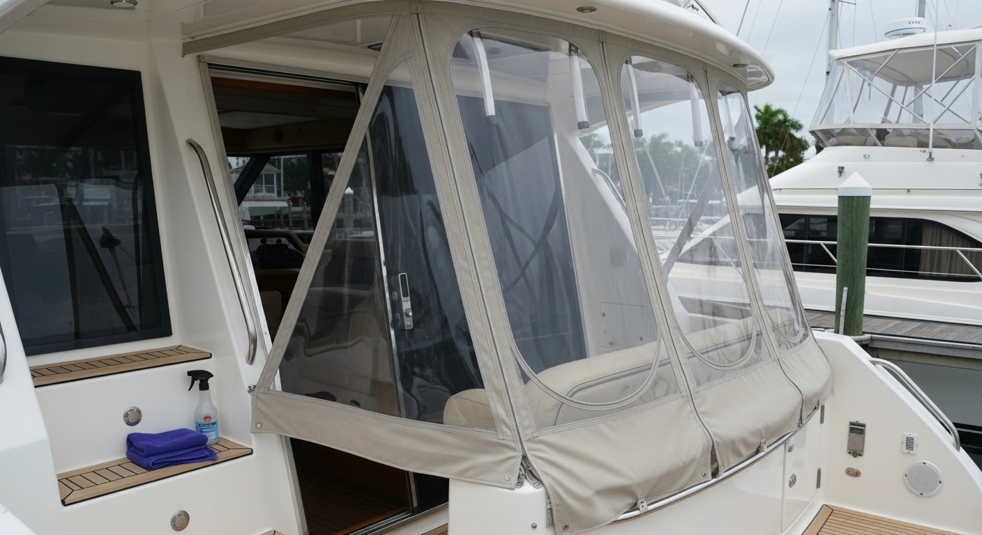 Modular removable clear vinyl panel enclosure system